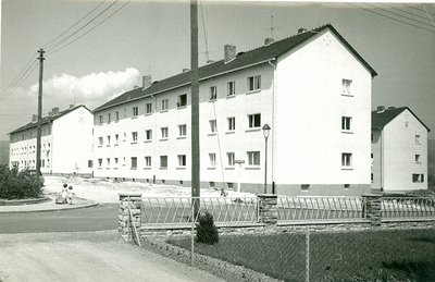 Historische Schwarz-Weiß-Darstellung des Gebäude der Genossenschaft